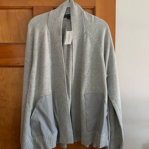 NWT Banana Republic Sweater w/ Faux Leather Large